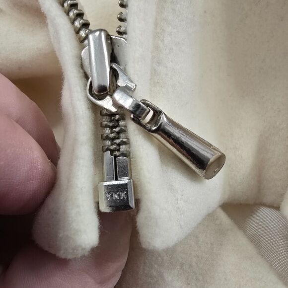 Vtg Wool Cashmere Blend Quiet Luxury Cream Minimalist Jacket Womens Sz 8 Louben - Picture 4 of 9